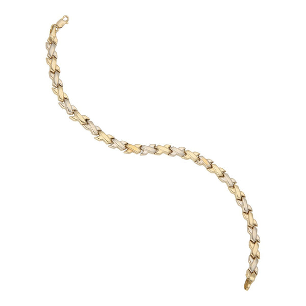 Pulsera eslabón articulado en oro amarillo 14 kilates.