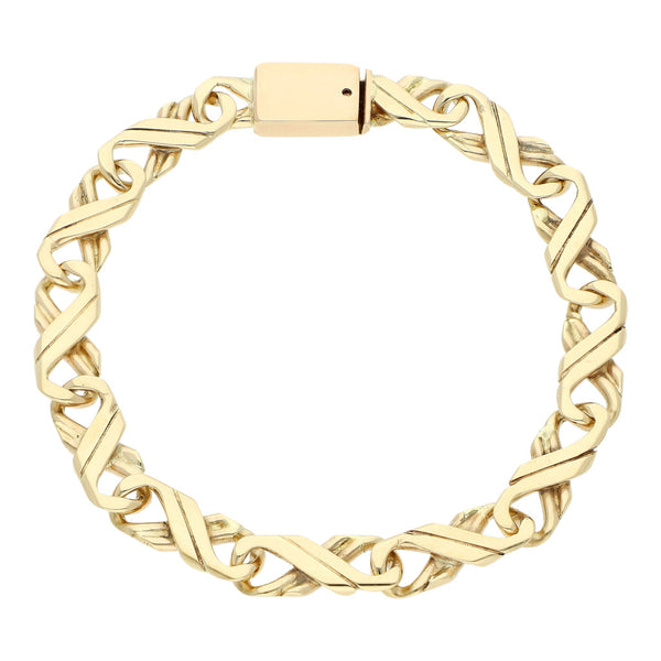 Pulsera eslabón articulado en oro amarillo 14 kilates.
