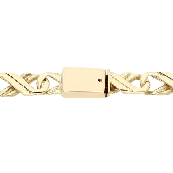 Pulsera eslabón articulado en oro amarillo 14 kilates.