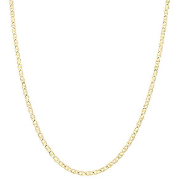 Collar eslabón nudo marino en oro amarillo 14 kilates.