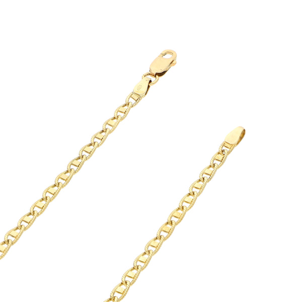 Collar eslabón nudo marino en oro amarillo 14 kilates.