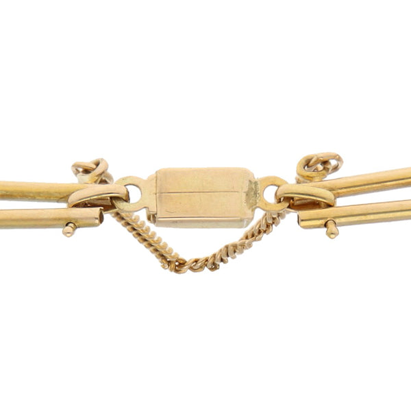 Pulsera eslabón articulado en oro amarillo 14 kilates.