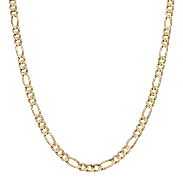 Collar de tres eslabones por uno en oro amarillo 14 kilates.