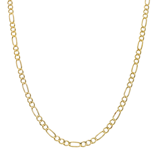 Collar de tres eslabones por uno en oro amarillo 14 kilates.
