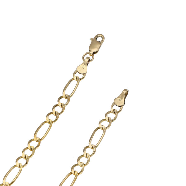 Collar de tres eslabones por uno en oro amarillo 14 kilates.