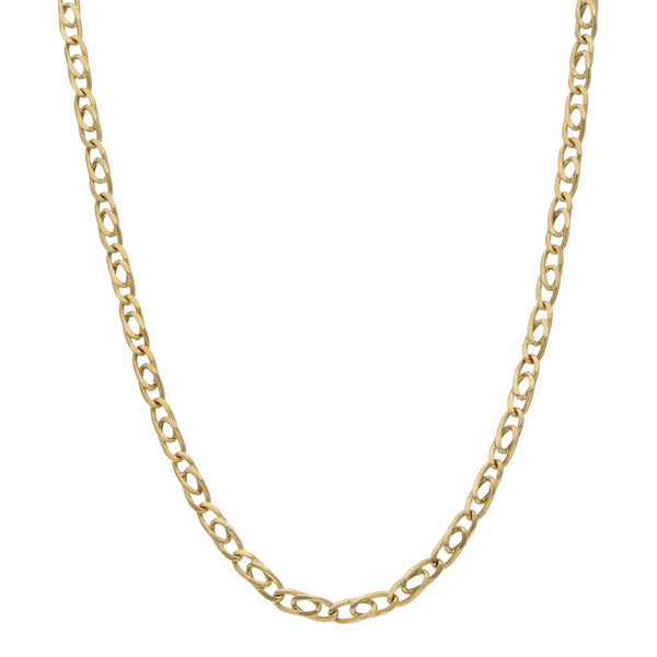 Collar eslabón nudo egipcio en oro amarillo 14 kilates.