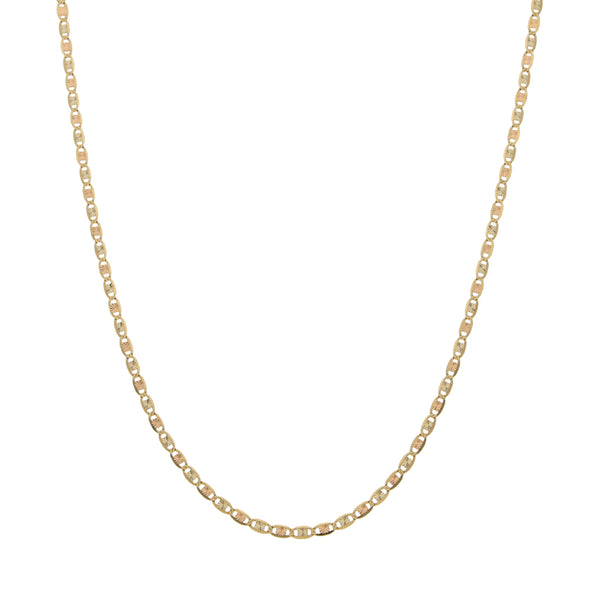 Collar eslabón nudo marino en oro amarillo 14 kilates.