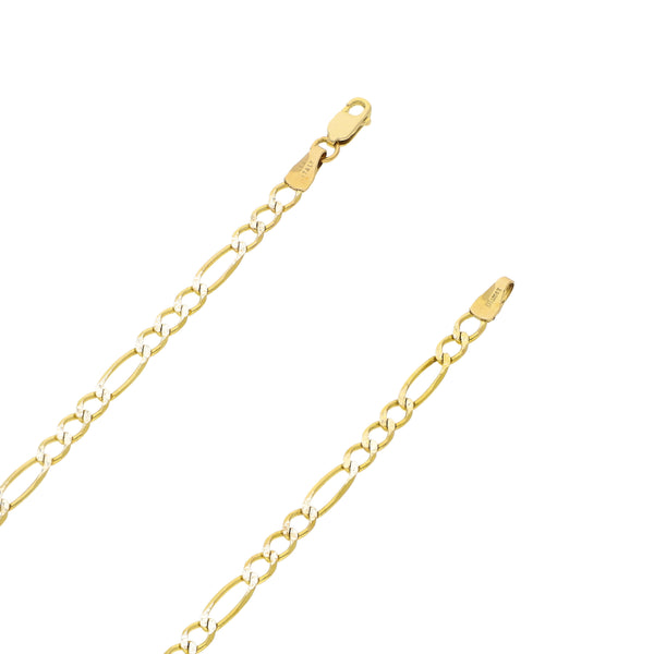 Collar de tres eslabones por uno en oro amarillo 14 kilates.