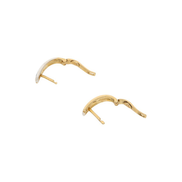 Juego de dije y arracadas con circonias en oro amarillo 14 kilates.