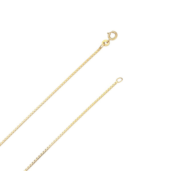 Collar eslabón cuadrado cruzado en oro amarillo 18 kilates.