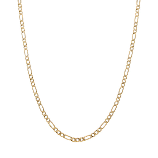 Collar de tres eslabones por uno en oro amarillo 14 kilates.