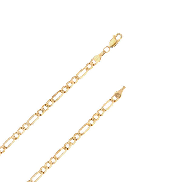 Collar de tres eslabones por uno en oro amarillo 14 kilates.