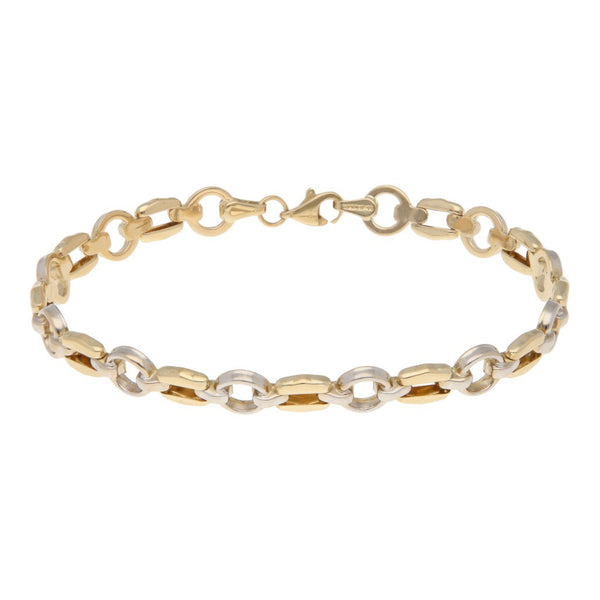 Pulsera eslabón articulado en oro amarillo 14 kilates.