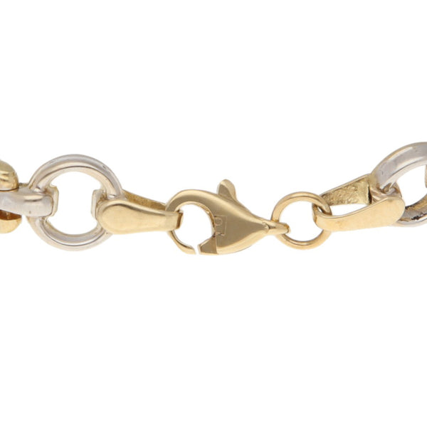 Pulsera eslabón articulado en oro amarillo 14 kilates.