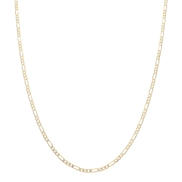 Collar de tres eslabones por uno en oro amarillo 14 kilates.