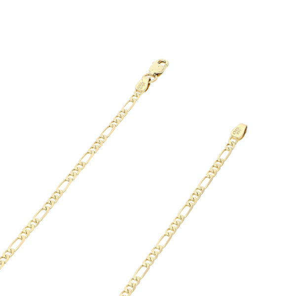 Collar de tres eslabones por uno en oro amarillo 14 kilates.