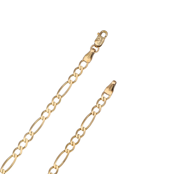 Collar de tres eslabones por uno y dije calado motivo estrella con esmalte en oro amarillo 14 kilates.