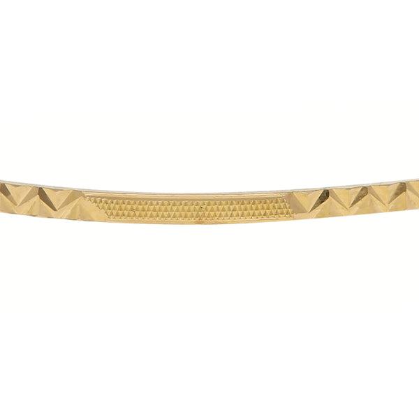 Pulsera de arillo facetada en oro amarillo 22 kilates.