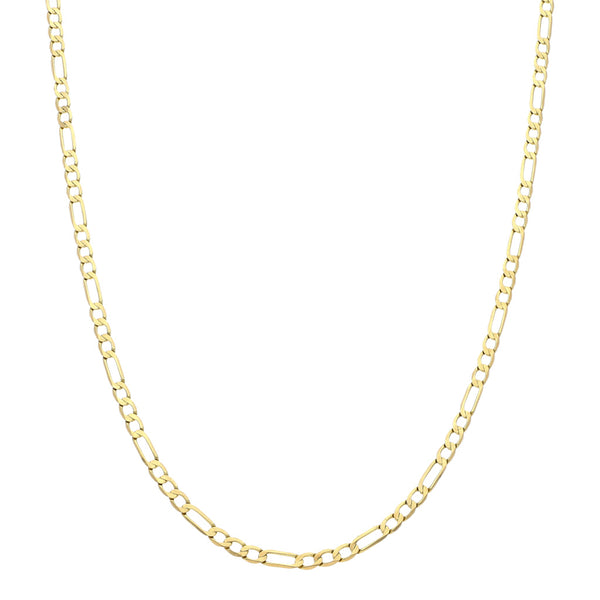 Collar de tres eslabones por uno en oro amarillo 14 kilates.