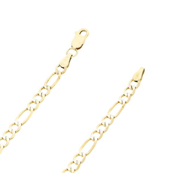 Collar de tres eslabones por uno en oro amarillo 14 kilates.