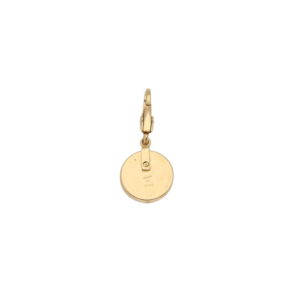 Dije diseño especial con madre perla firma Bvlgari en oro amarillo 18 kilates.