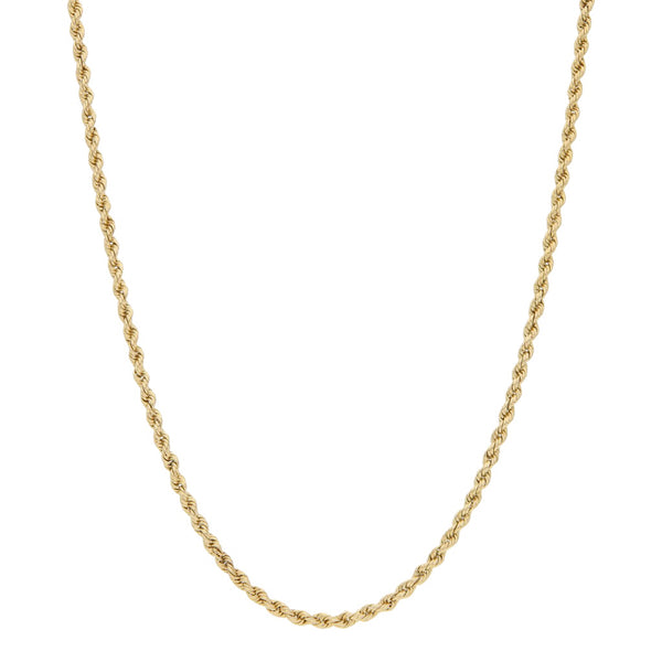 Collar eslabón torzal en oro amarillo 14 kilates.