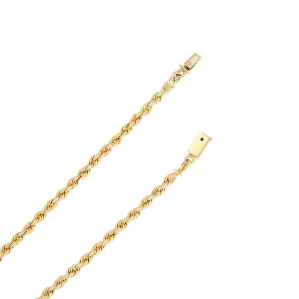 Collar eslabón torzal en oro amarillo 14 kilates.