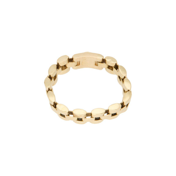 Argolla articulada en oro amarillo 14 kilates.