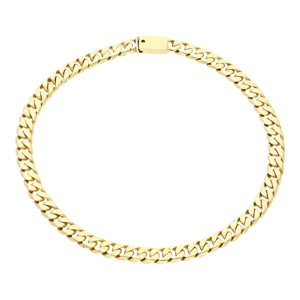 Pulsera eslabón encontrado en oro amarillo 14 kilates.