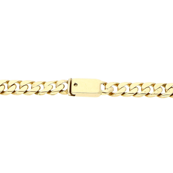 Pulsera eslabón encontrado en oro amarillo 14 kilates.