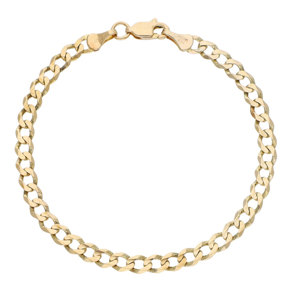 Pulsera eslabón encontrado en oro amarillo 14 kilates.