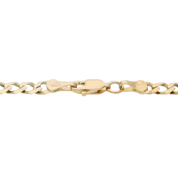 Pulsera eslabón encontrado en oro amarillo 14 kilates.