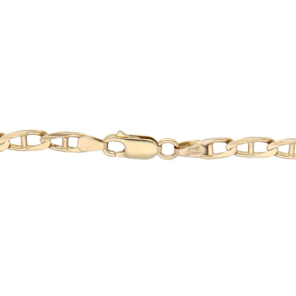 Pulsera eslabón nudo marino en oro amarillo 14 kilates.