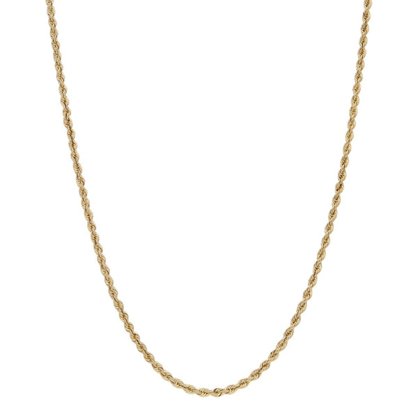 Collar eslabón torzal en oro amarillo 14 kilates.