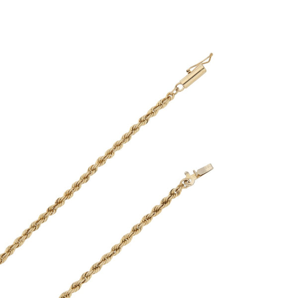 Collar eslabón torzal en oro amarillo 14 kilates.