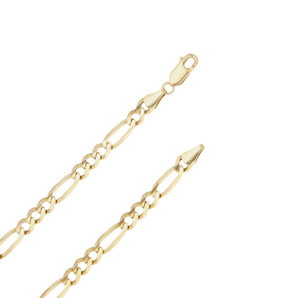 Collar de tres eslabones por uno en oro amarillo 14 kilates.