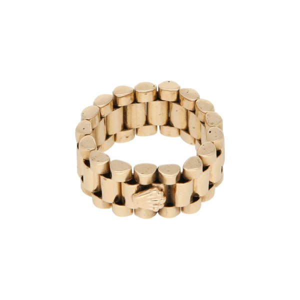 Anillo articulado en oro amarillo 14 kilates.