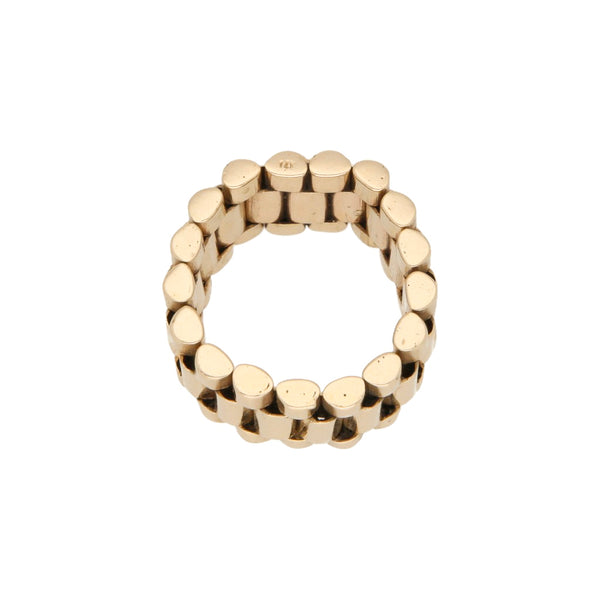 Anillo articulado en oro amarillo 14 kilates.