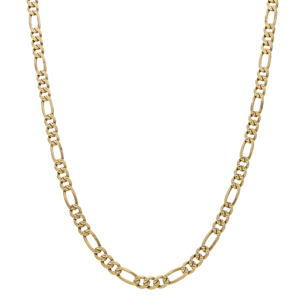 Collar de tres eslabones por uno en oro amarillo 14 kilates.