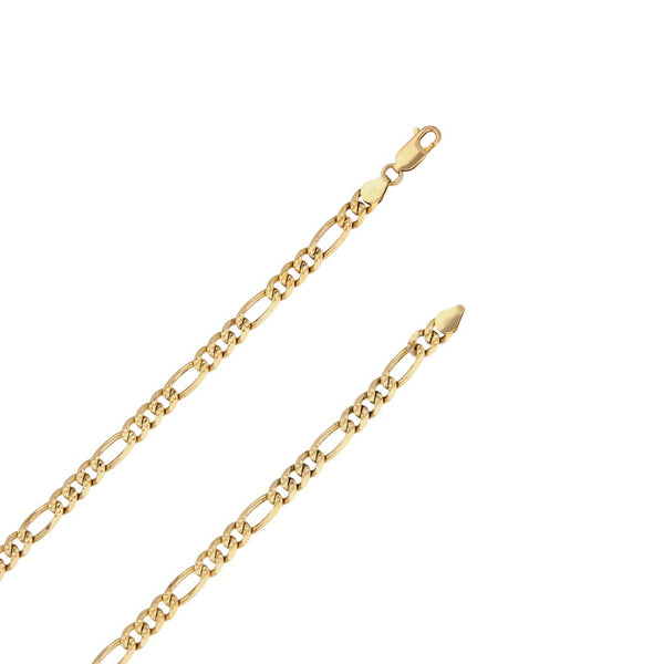 Collar de tres eslabones por uno en oro amarillo 14 kilates.