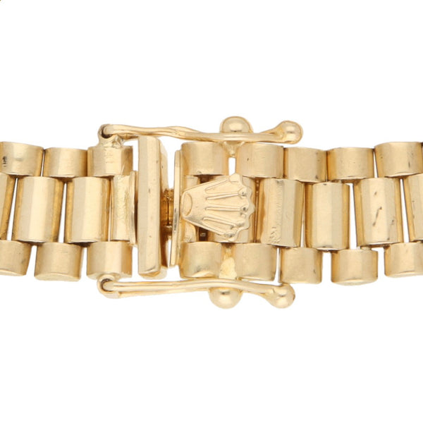 Pulsera eslabón articulada en oro amarillo 14 kilates.
