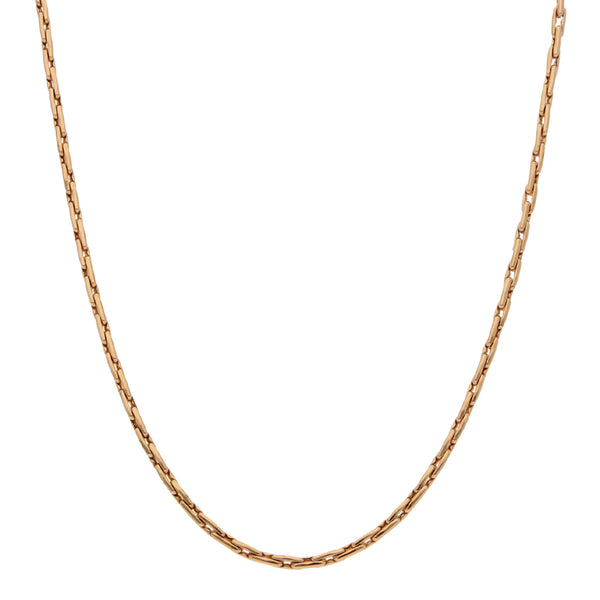Collar eslabón articulado en oro rosa 14 kilates.