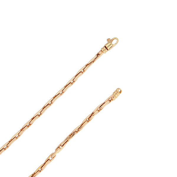 Collar eslabón articulado en oro rosa 14 kilates.