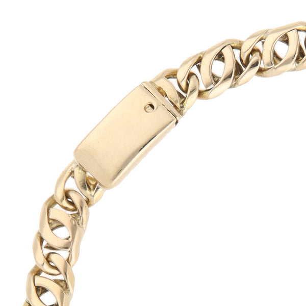 Pulsera eslabón nudo egipcio en oro amarillo 14 kilates.