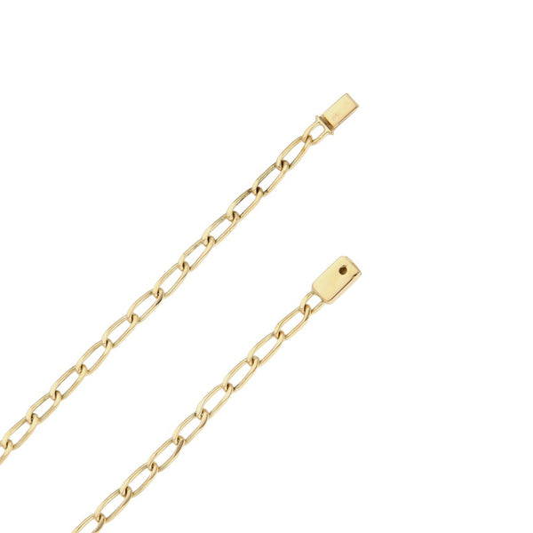 Collar eslabón encontrado en oro amarillo 12 kilates.