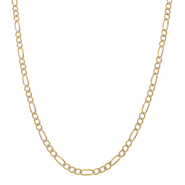 Collar de tres eslabones por uno en oro amarillo 14 kilates.