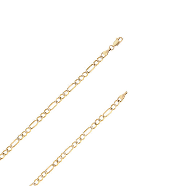 Collar de tres eslabones por uno en oro amarillo 14 kilates.