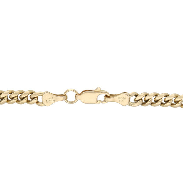 Pulsera eslabón encontrado en oro amarillo 14 kilates.