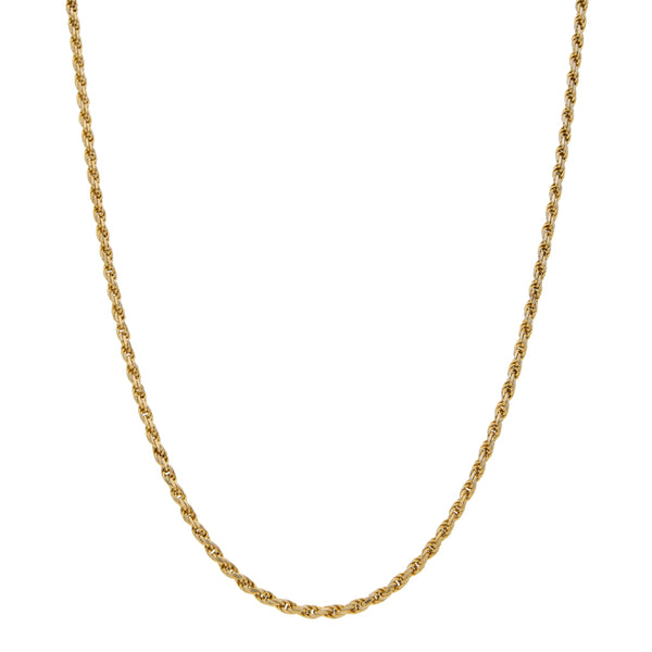 Collar eslabón torzal en oro amarillo 14 kilates.