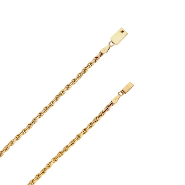 Collar eslabón torzal en oro amarillo 14 kilates.